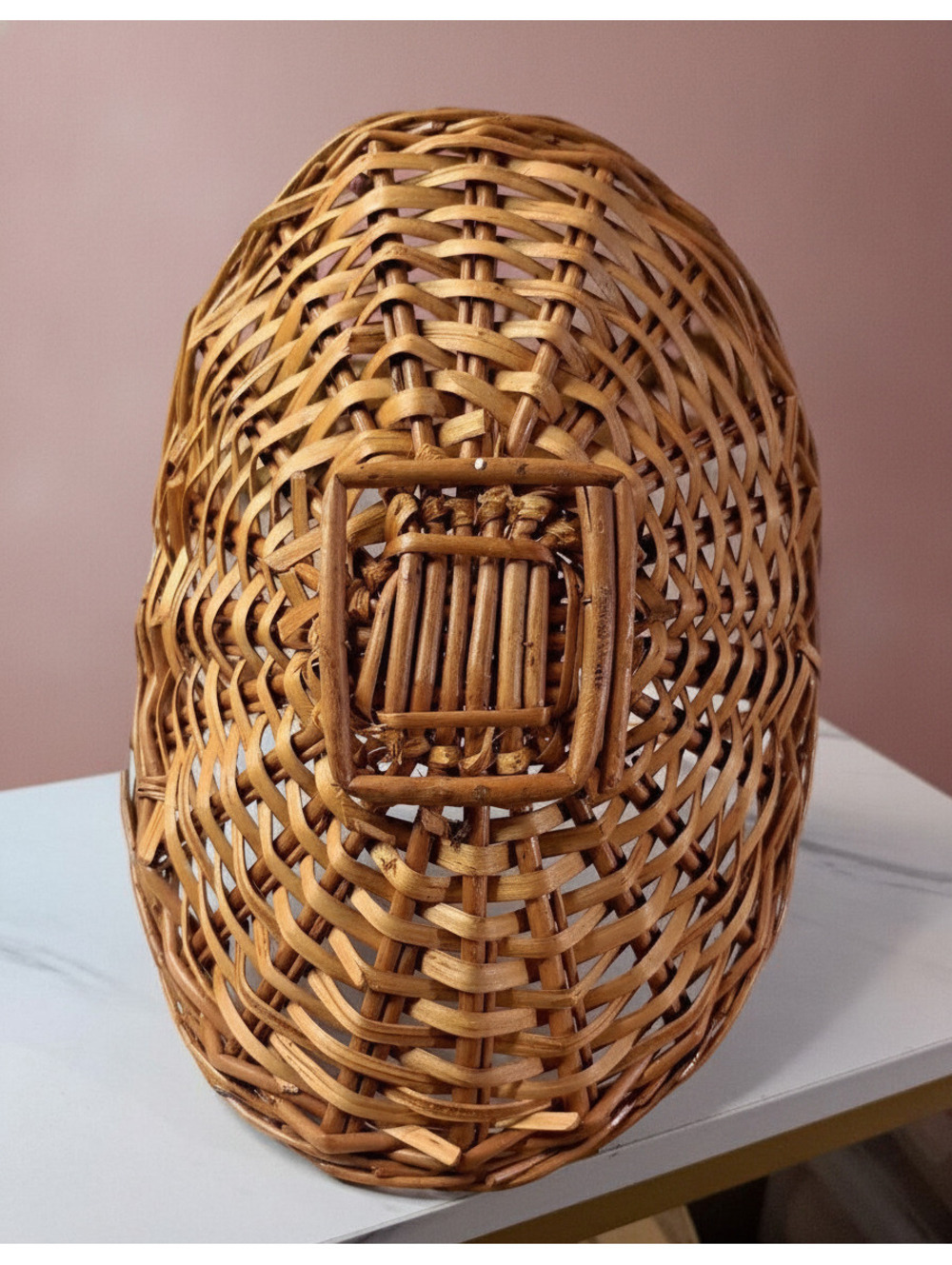 Vintage French-Style Wicker and Rattan Flower Gathering Basket 8"x 10" - Picture 3 of 4